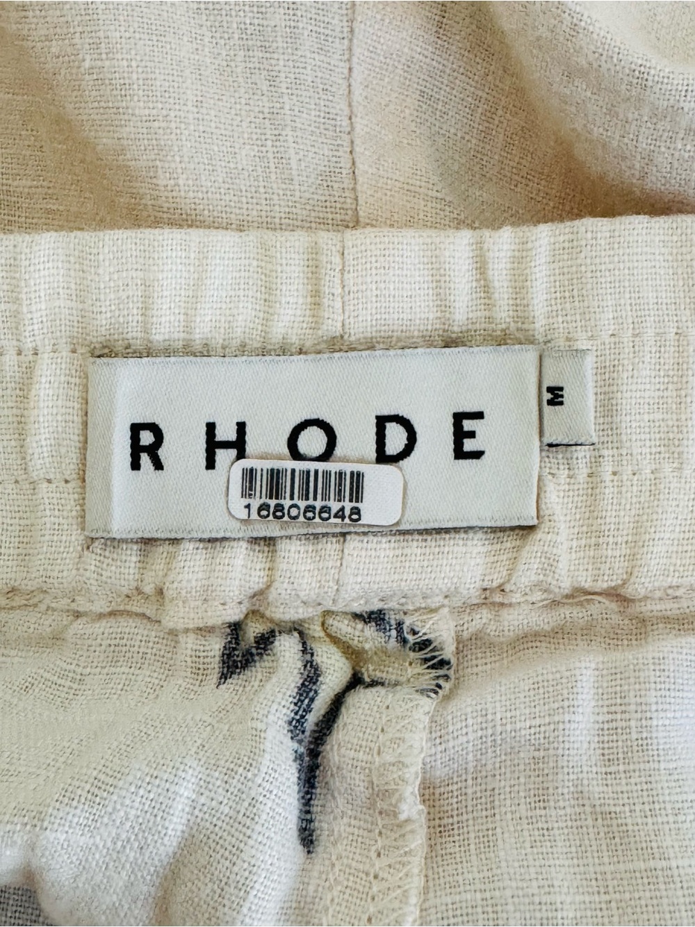 RHODE Audrina Short Light Beige Embroidered Linen - Picture 5 of 10
